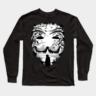 Fawkes Mask Long Sleeve T-Shirt